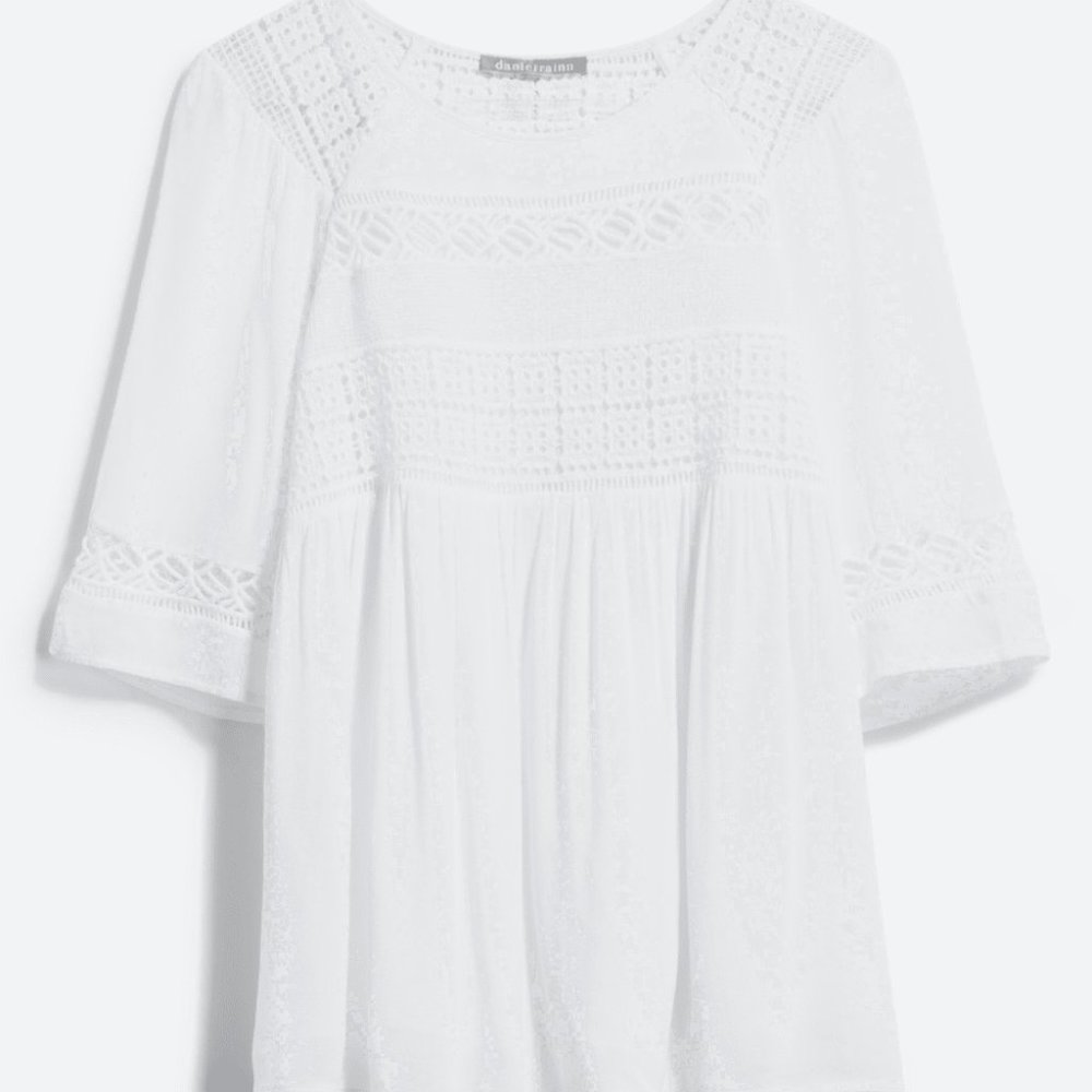 Daniel Rainn Levana Crochet Detail Top